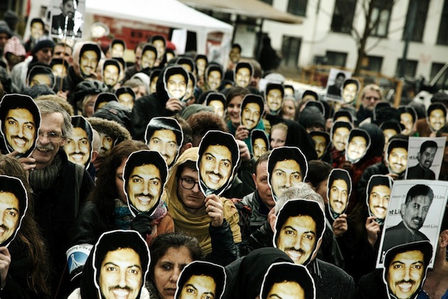 Manifestation de soutien à Abdulhadi al-Khawaja organisée par Amnesty International au Danemark 